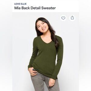 Love Elle sweater w detailed back